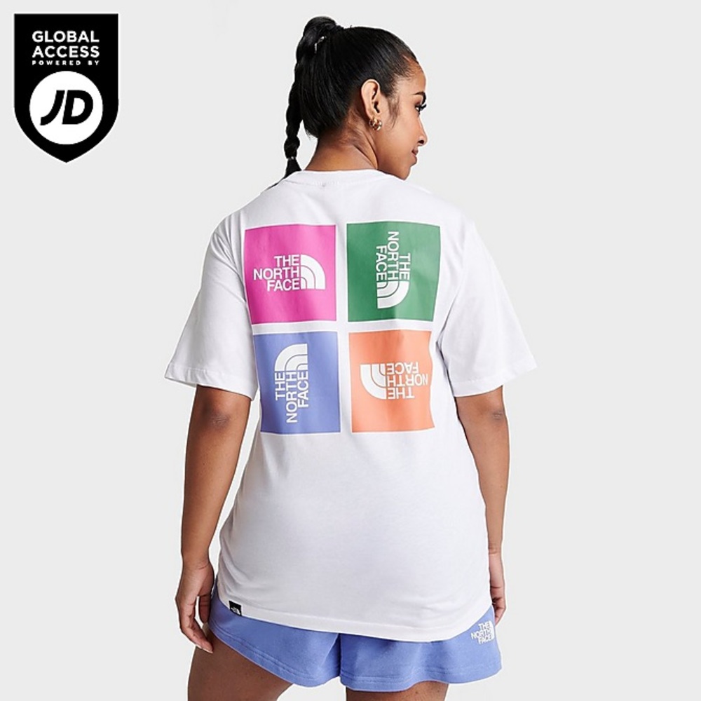 The North Face Color Block White T Shirt Top